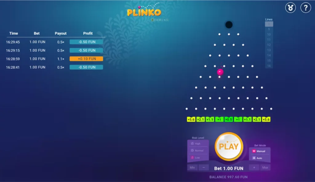 Play Plinko Demo Online