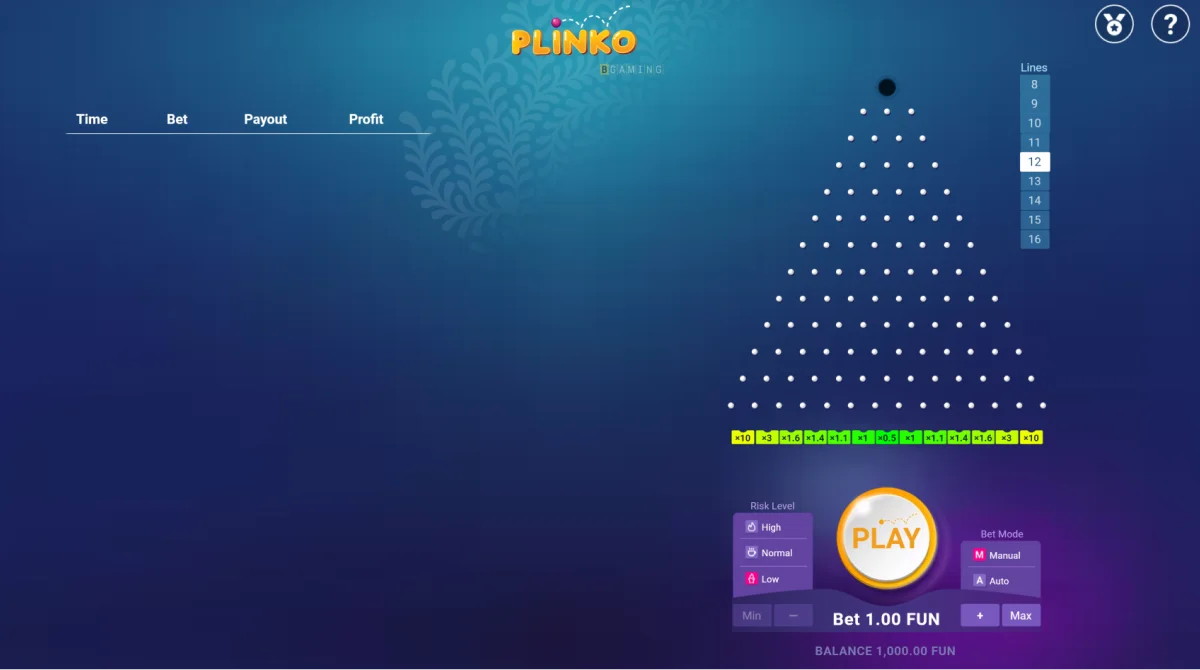 Giocare a Plinko online