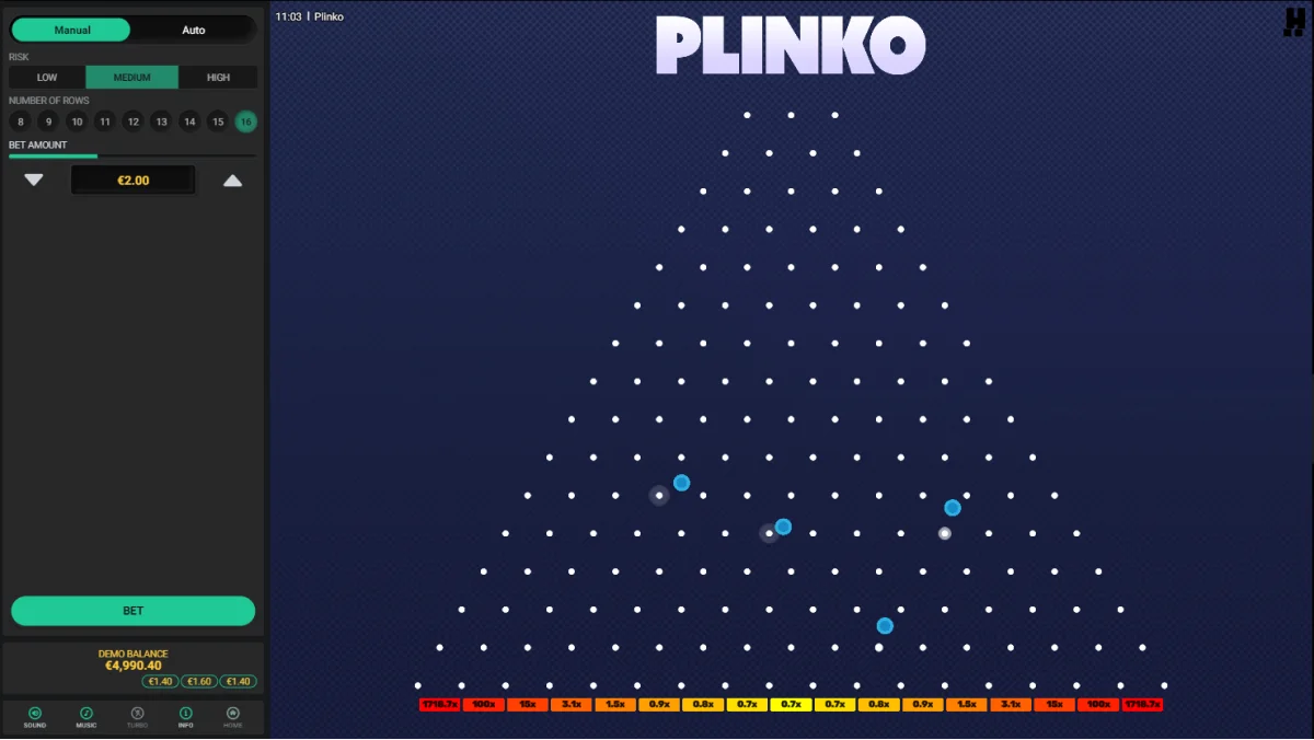 Jugar al juego Plinko Crypto